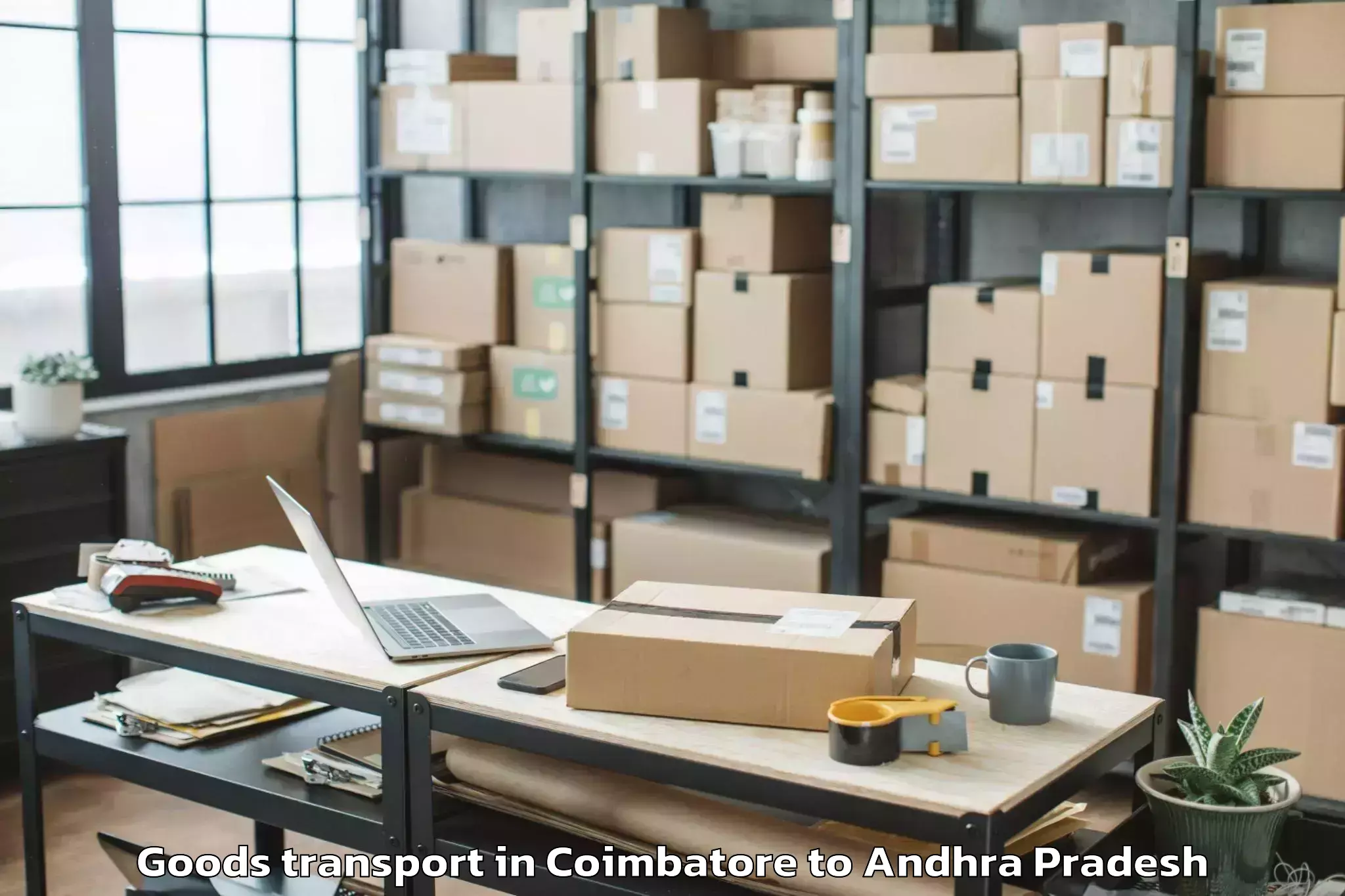 Book Your Coimbatore to Pamuru Goods Transport Today